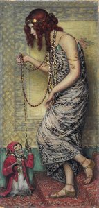 Principessa con una scimmia